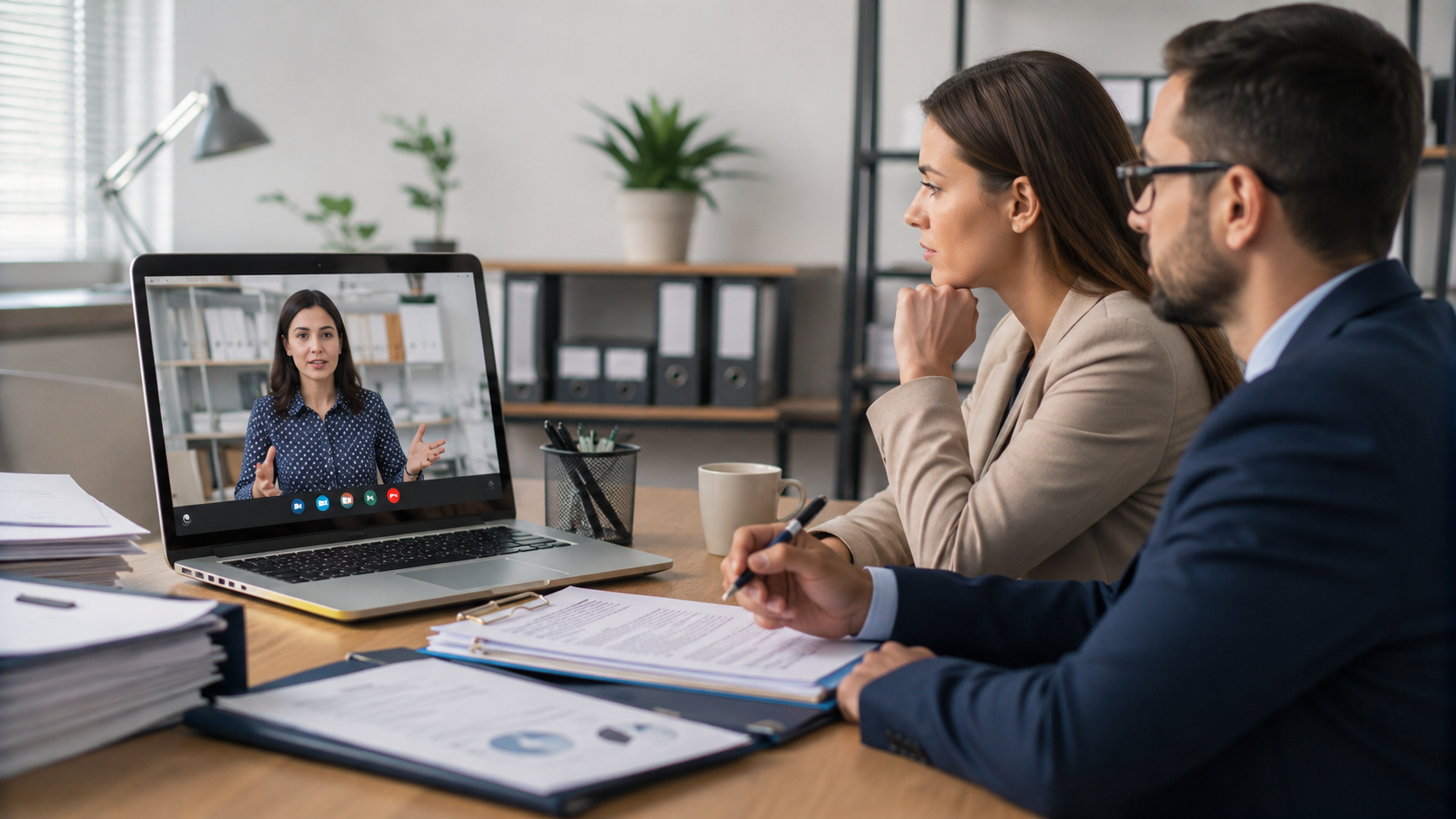 Przedsiębiorcy uczestniczący w webinarze o zmianach w B2B i nowych uprawnieniach PIP