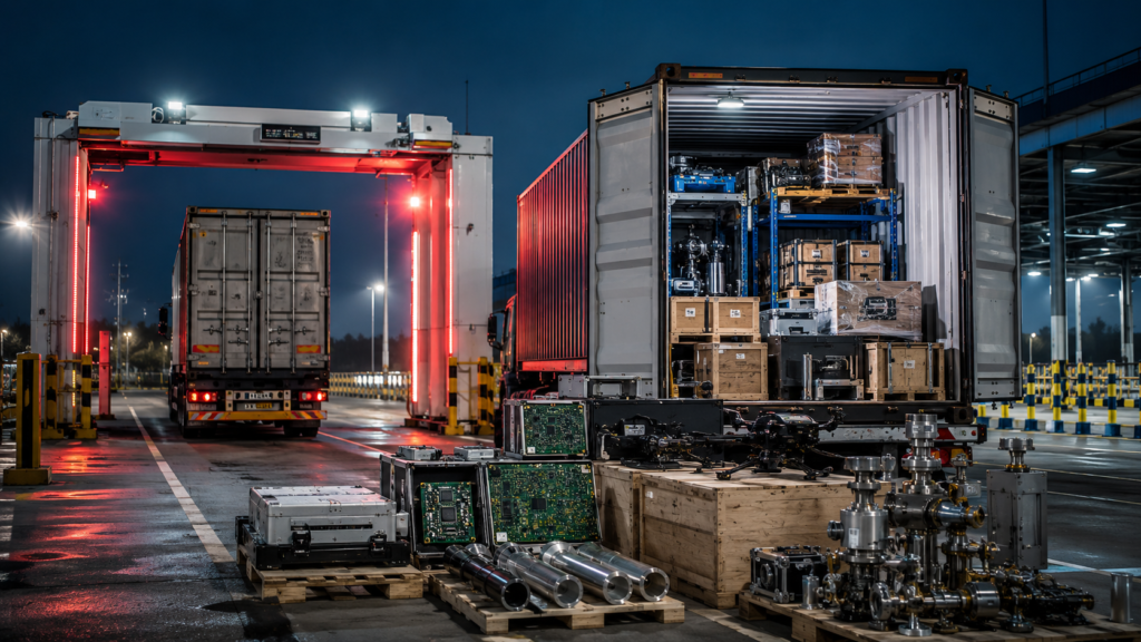 Kontrola towarów podwójnego zastosowania w transporcie – elektronika i komponenty przemysłowe sprawdzane na terminalu cargo